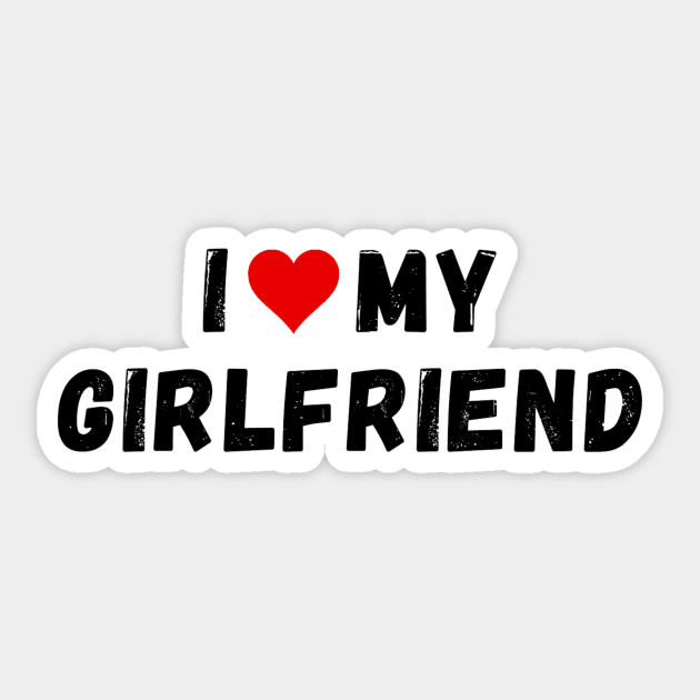 I love my girlfriend - I heart my girlfriend Sticker by Perryfranken